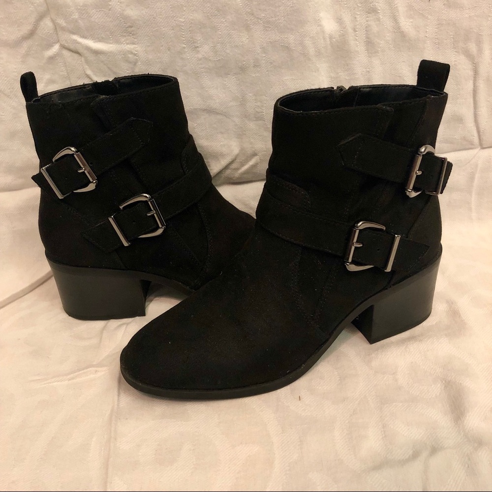 Black Buckle Booties